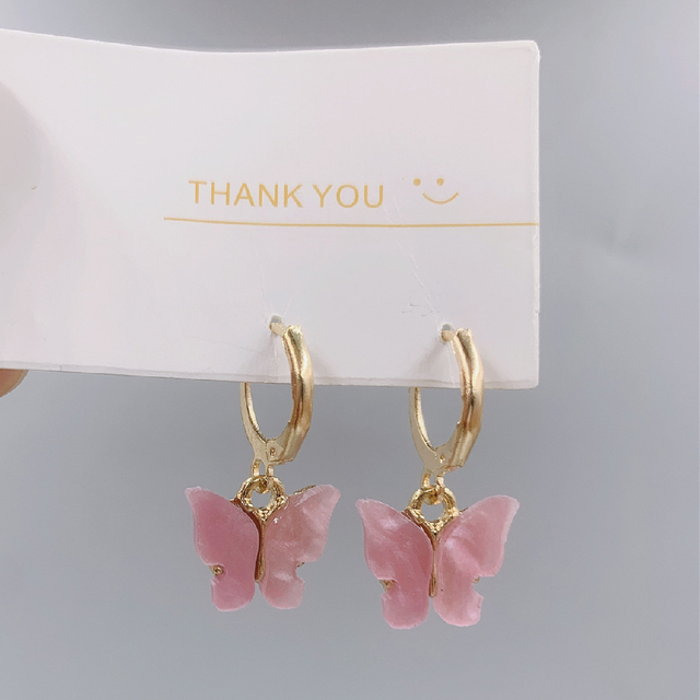 Fashion Acrylic Butterfly Earrings Party Wedding Bridal Accessories Trendy Dangle Earrings