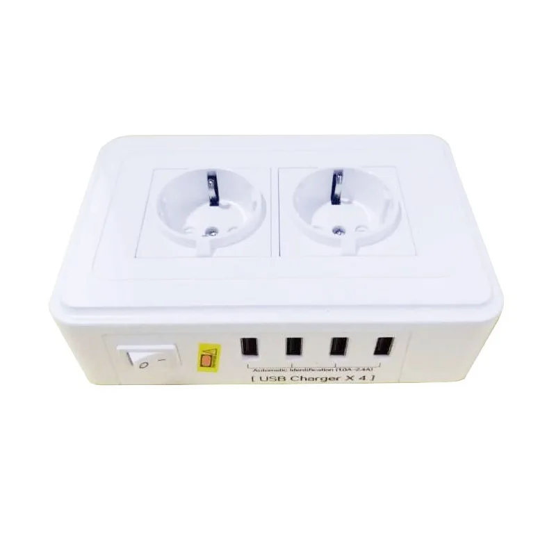 Умная розетка 4,8 мм Europ удлинитель Surge Protection 2 EU Outlet 4USB зарядное устройство порты мощность полосы Настольный удлинитель