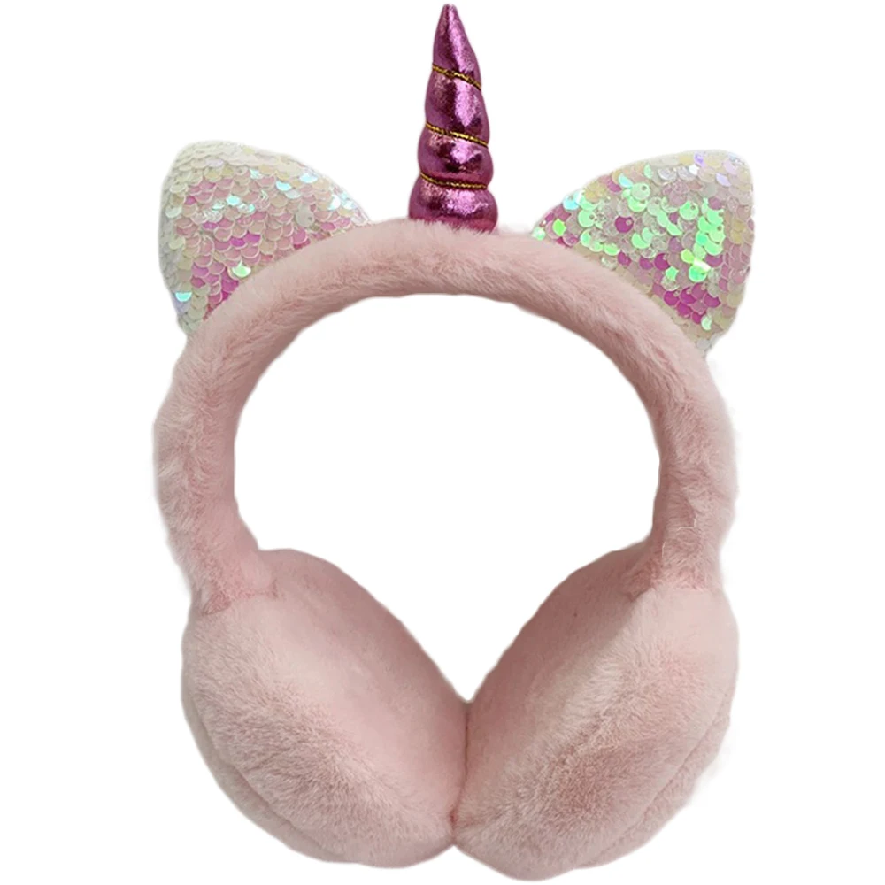 JINSERTA Kids Unicorns Headphones 3 5mm Wired Headphone Warm Music Earphone For Mobile Phone PC Tablet Plush Headset for Adults