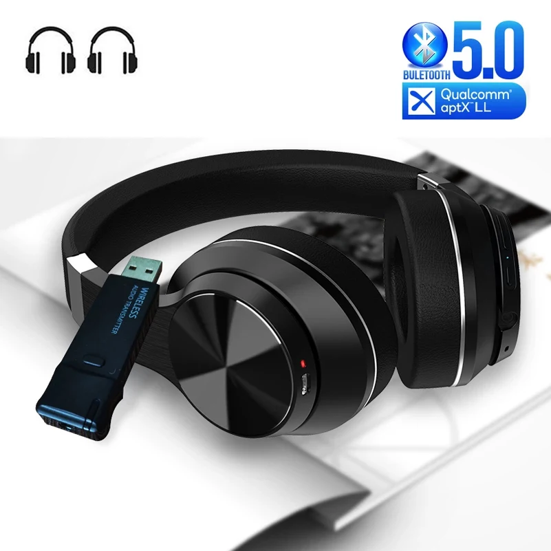 40ms Aptx LL низкая задержка Bluetooth 5 0 передатчик + наушники 3 мм AUX USB ключ беспроводной