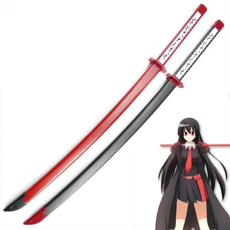Аниме AKAME GA KILL Kurome деревянный меч красный или черный варианты | Тематическая