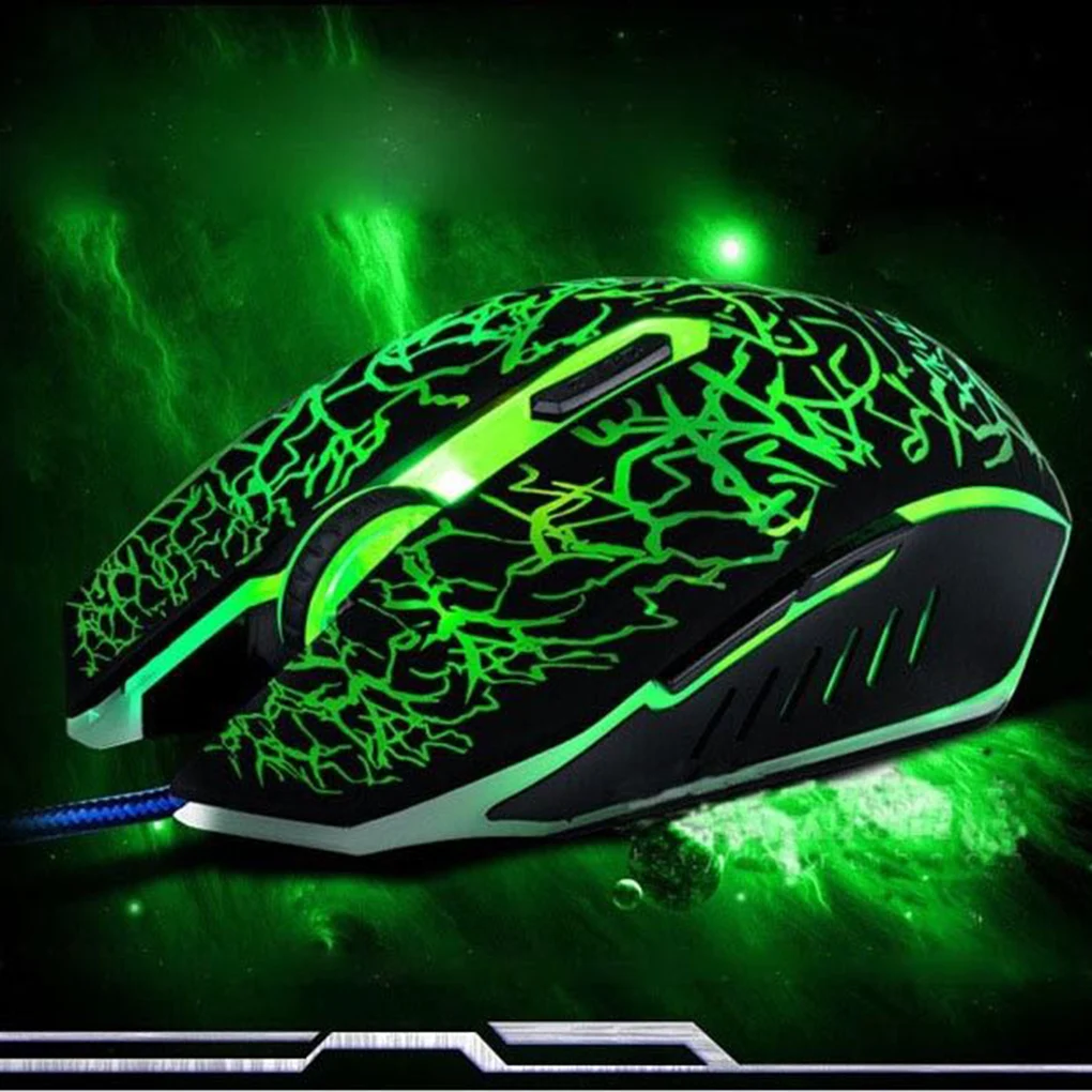4000DPI Gamers Luminouse Mice 6 кнопок светодиодный USB оптическая игровая компьютерная мышь