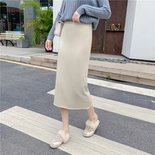 Fv511 новинка осень зима женская модная повседневная сексуальная юбка kawaii размера плюс Корейская юбка длинная юбка