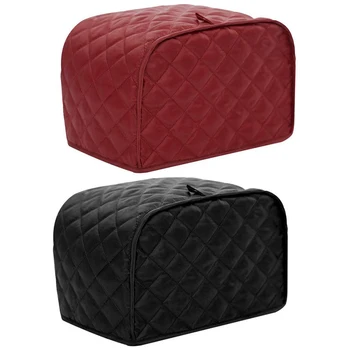 

BEST2 Slice Toaster Dust Cover Bread Maker Protective Cover Dust Proof Bag 2 Pack Red & Black (2 Slice Toaster Cover)