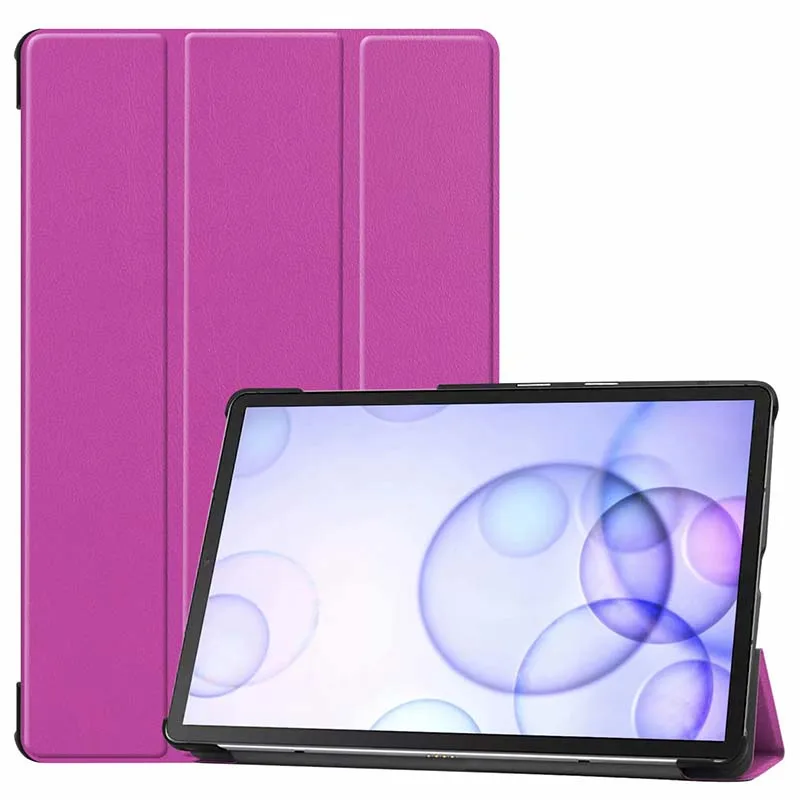 purple Кожаный чехол с подставкой, элегантный чехол с магнитом для Samsung Galaxy Tab S6 10," T860/T865, чехол для планшета, 10 шт./партия - Цвет: purple