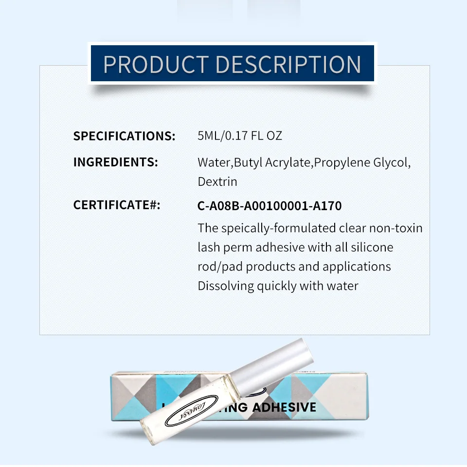 Professional Lash Lifting Glue for Eyelash Extension 5ml Clear False Lash Perming Glue Adhesive
