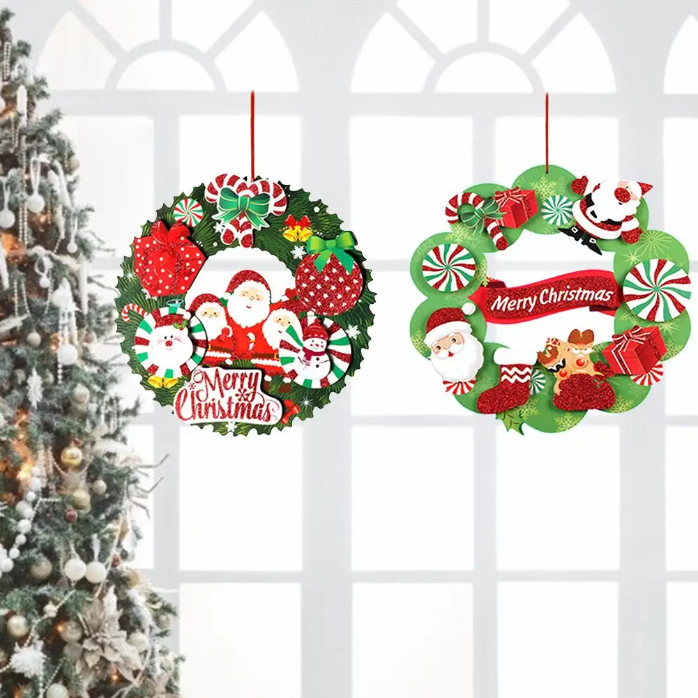 Рождественский венок на дверь, высокое качество, украшение для рождественской комнаты, для дверей и окон, домашнее рождественское украшение