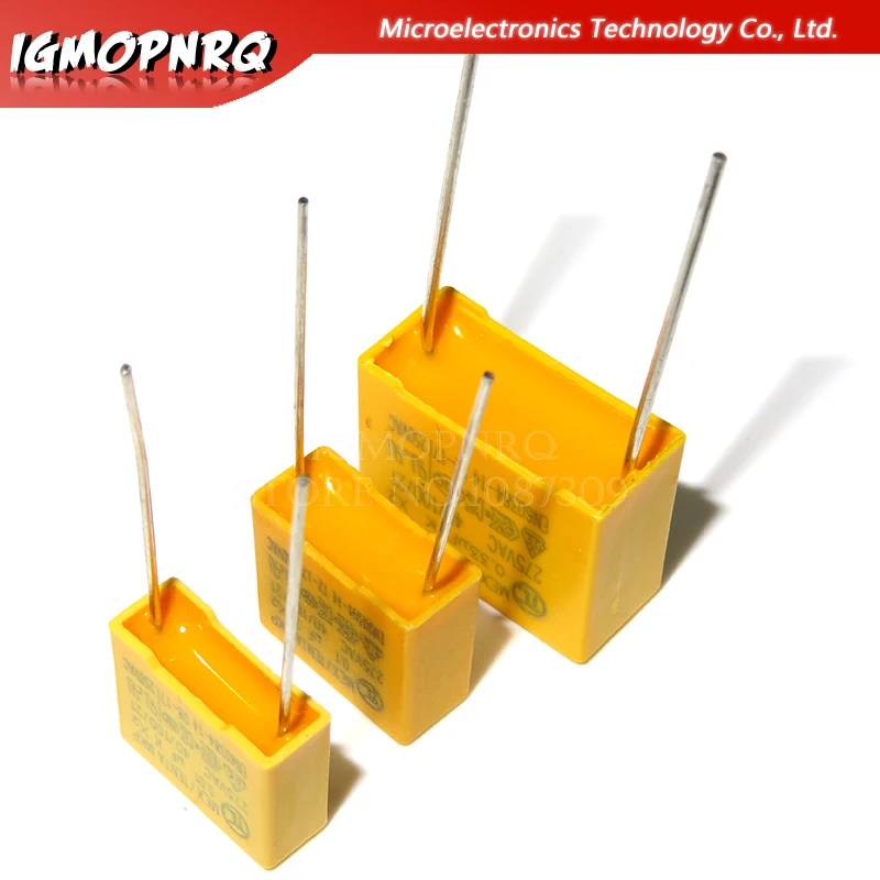 275VAC Capacitor X2 Series 0.01UF-2.2UF Polypropylene Film Capacitor 10pcs polypropylene film capacitor