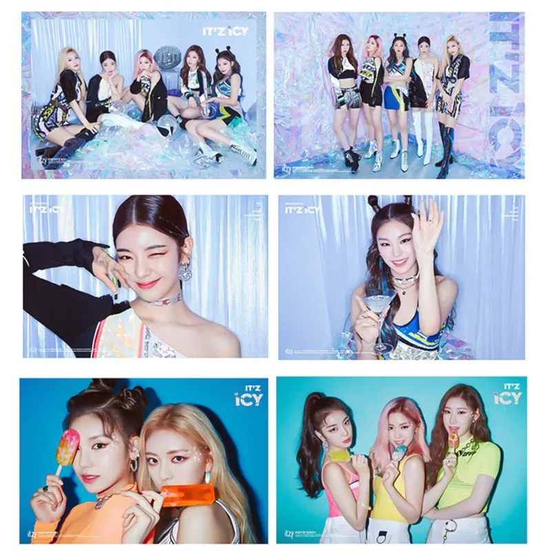 21 шт./компл. ITZY фотокарточка пвх прозрачные карточки наклейки для автобуса