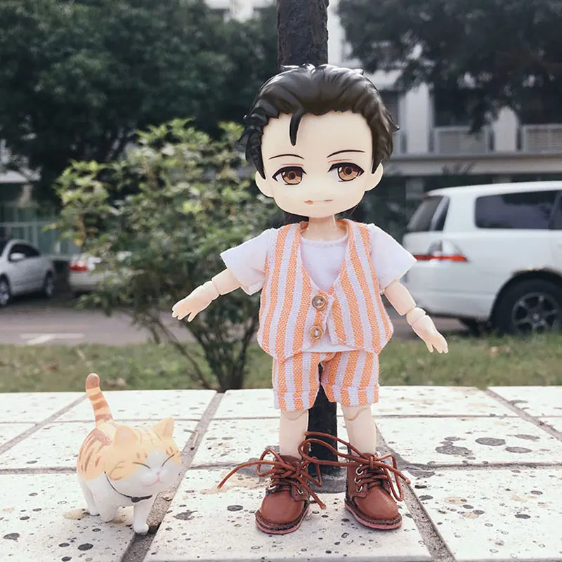 Ob11 детская одежда obitsu11 1/12 BJD красивый узел свинья GSC глина Одежда Корейская версия жилет три комплекта аксессуары для кукол