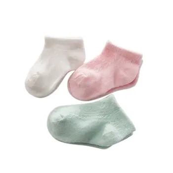 

Baby Girls Sock Cute Candy Color Girls Boys Anti-slip Socks Solid Color Hollow Out Summer Unisex Soft Cotton Ankle Socks