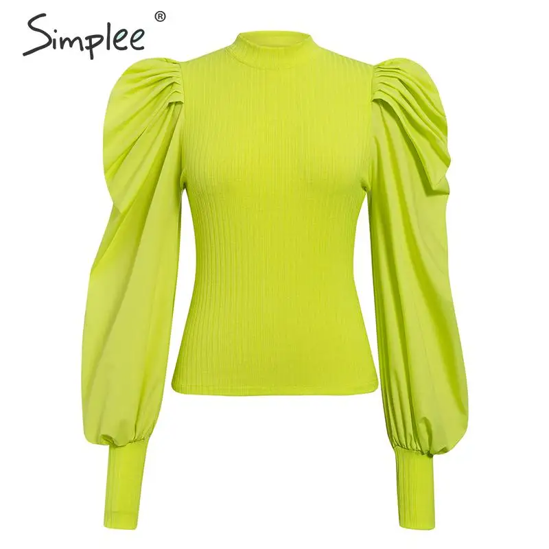 New Elegant Vintage Style 90s Blouse Puff Sleeve OC00165