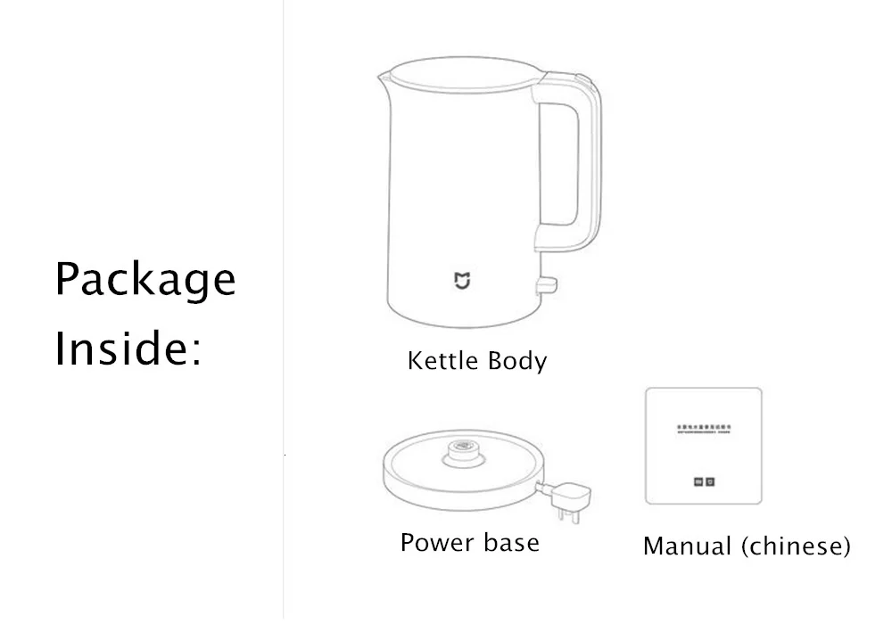 Xiaomi Электрический чайник быстрого кипячения 1,5 л бытовой умный электрический чайник из нержавеющей стали