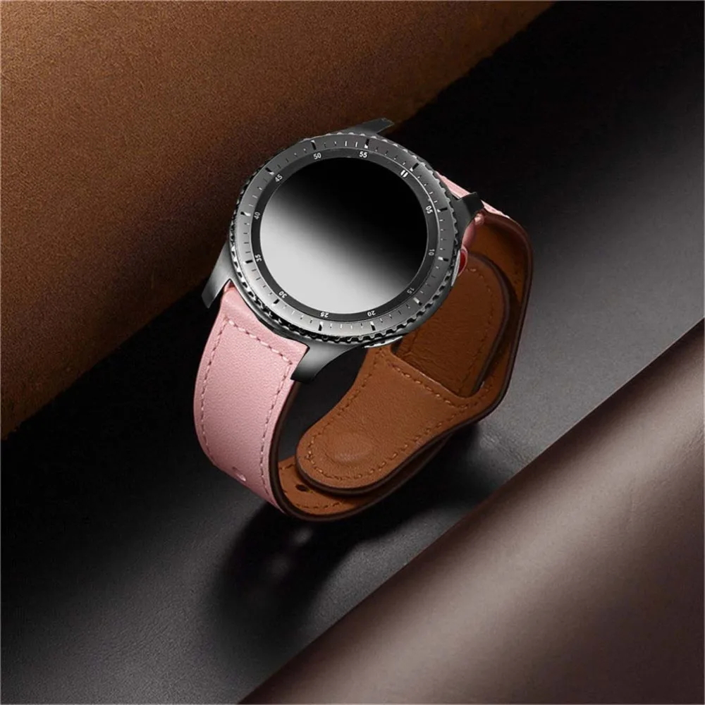20 22 ремешок из натуральной кожи для huawei watch 2 GT ремешок samsung galaxy active watch s3 s2 42 мм 46 мм Ticwatch 1 2 E s s2 браслет