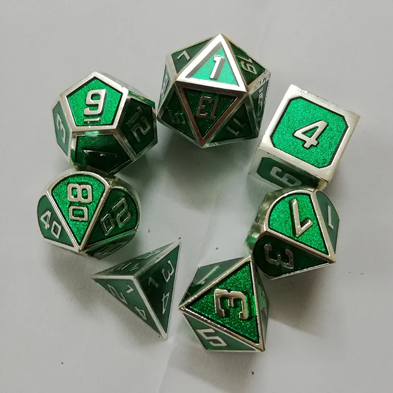 Многогранные наборы rpg dnd d20 10 8 12 металлические игральные кости и драконы