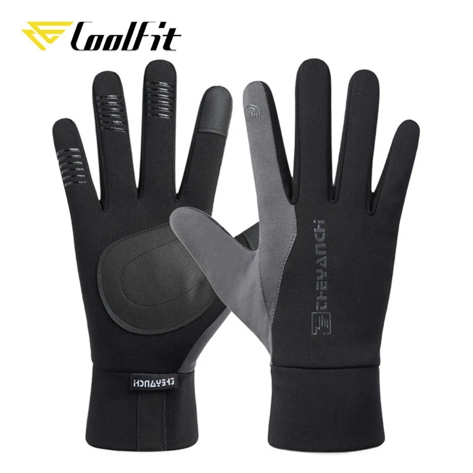 

CoolFit Winter Cycling Gloves Bicycle Warm Touchscreen Full Finger Gloves Waterproof Outdoor Bike Skiing Motorcycle Riding