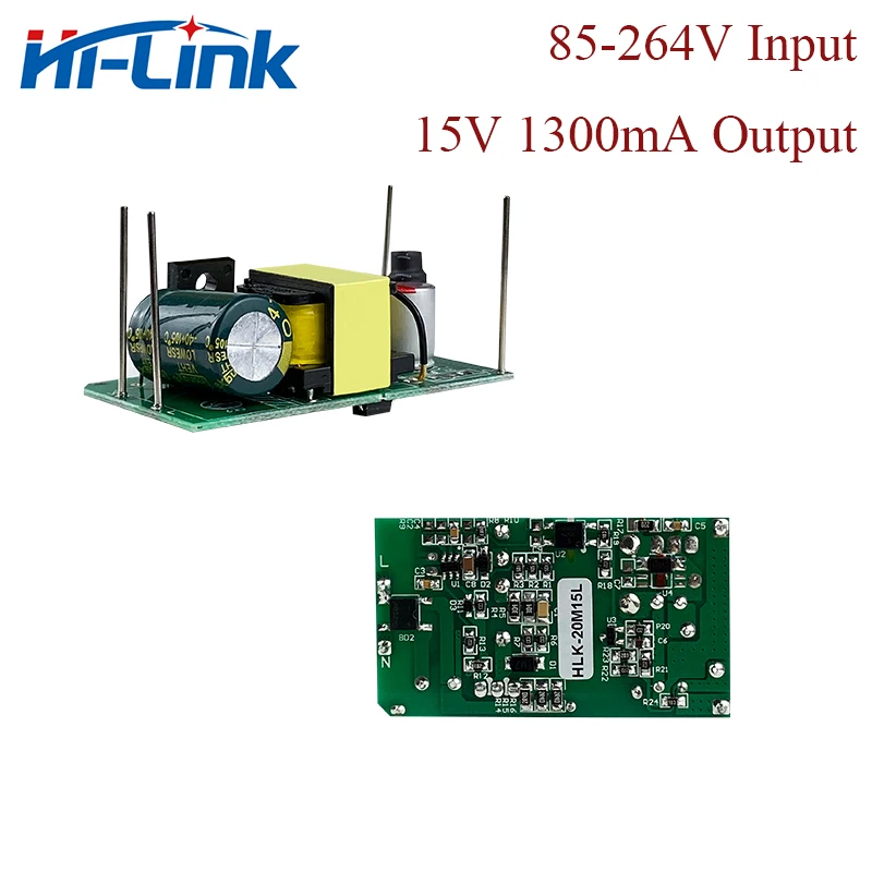 Hi-Link 220V/110V to 5V/9V/12V/15V/24V 20W step down power transformer AC DC converter module Open Frame for led lighting