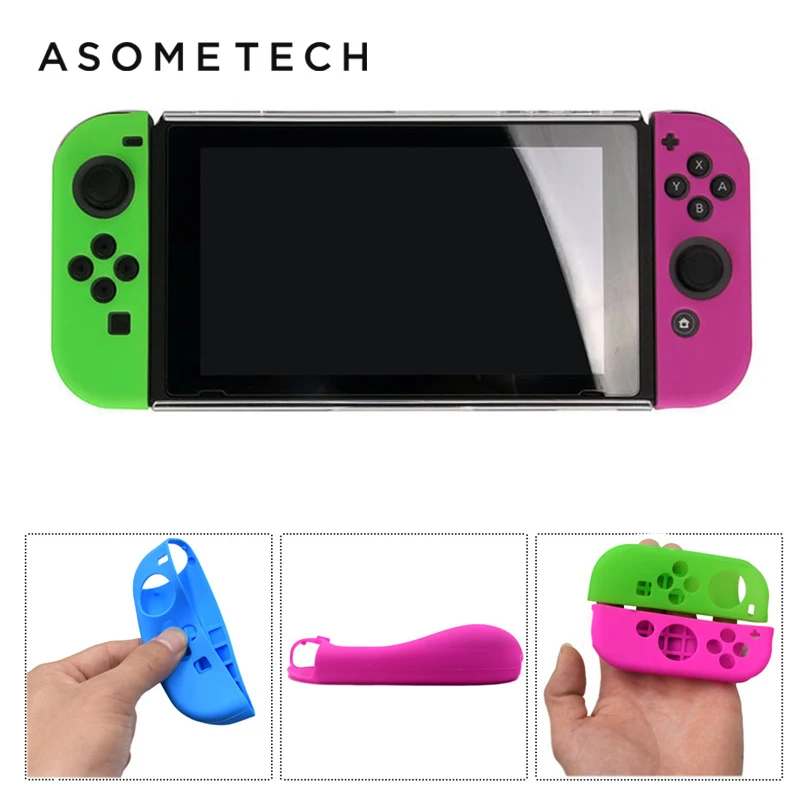 6 в 1 для Nintendo Switch геймпад джойстик силиконовый чехол Для NS NX PS4 Joycon Кнопка Кепки