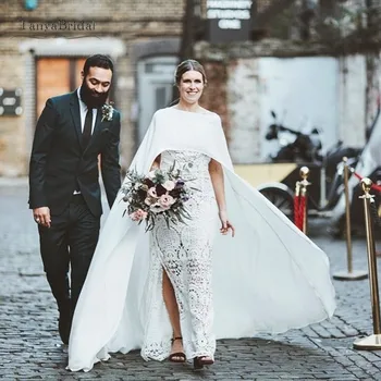 

Wedding Cloak Soft Satin Bridal cape 155cm Length Elegant Vintage Bride Cape Long Wrap JQ737