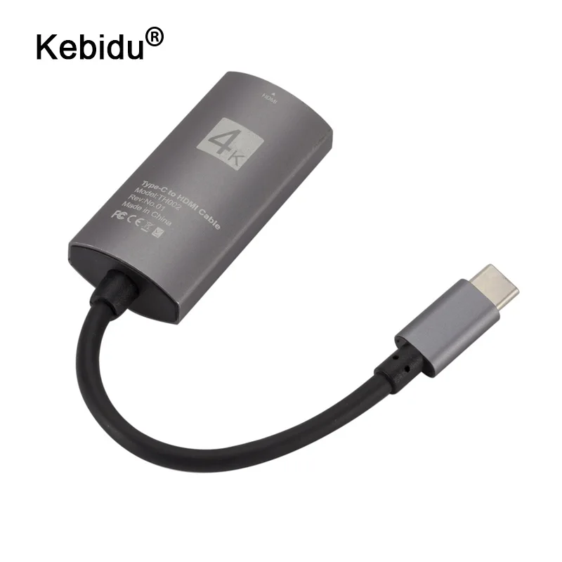 Kebidu usb type C к HDMI адаптер USB 3,1(USB-C) к HDMI адаптер 30 Гц 4K* 2K конвертер для ПК компьютера ТВ дисплей телефона
