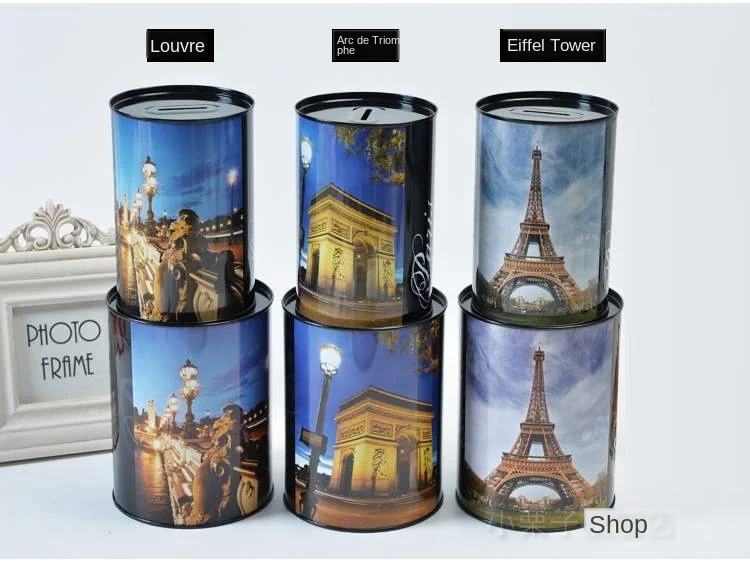 Nordic Large Piggy for Paper Money Safe Metal Bank Adult Cash Box Coin Kids Money Saving Coin Jar Tirelire Enfant France FP004