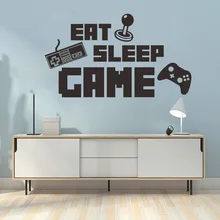 Горячая игровая консоль Eat Sleep игра гостиная спальня фон декоративной живописи бумажная наклейка на стену FX1062