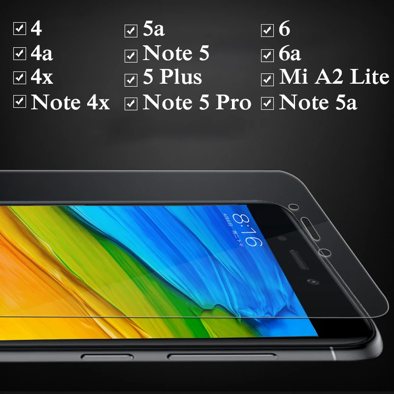 Стекло на для Xiaomi Redmi Примечание 5A 6a 5 pro plus 4x 4a ksiomi a2 lite Закаленное стекло Защитная