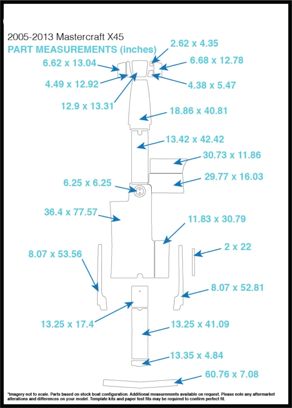 2005-2013 Mastercraft X45 коврик для кокпита лодка EVA Тиковый настил 1/" 6 мм