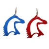 Portable Aluminum Alloy Horse Head Pattern Bottle Opener with Key Ring Keychain 5