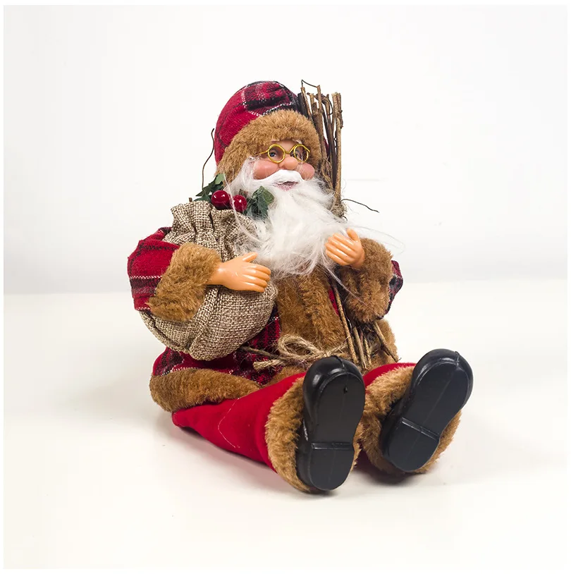 Сидящий Санта-Клаус рождественские украшения подарочный орнамент стоящий Санта-Клаус праздничные принадлежности HM27