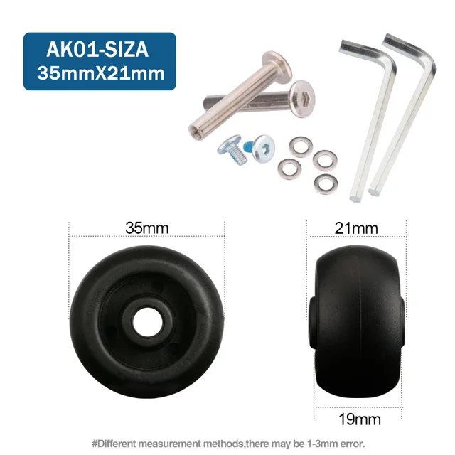 Luggage wheels repalcement trolley case pulley wheel mute universal accessories 20-28 inch suitcase wheels caster for luggage AK01-35-21