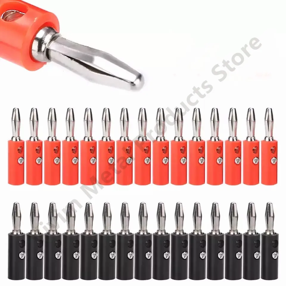 10pcs Audio Speaker Screw Banana Plugs Connectors 4mm