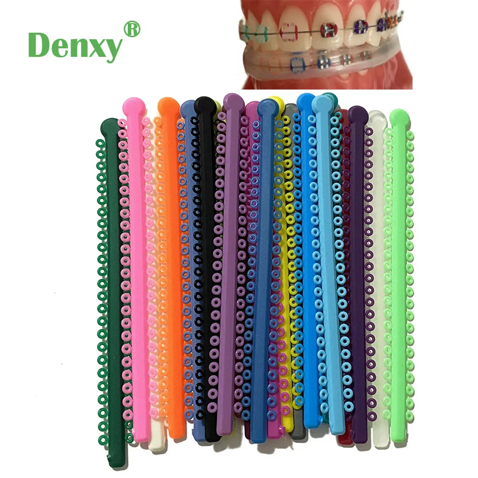 

1000pcs/20Sticks/bag Dental Orthodontic Elastic Ligature Ties Bands for Brackets Braces Colorful O ring Tie O elastic rings