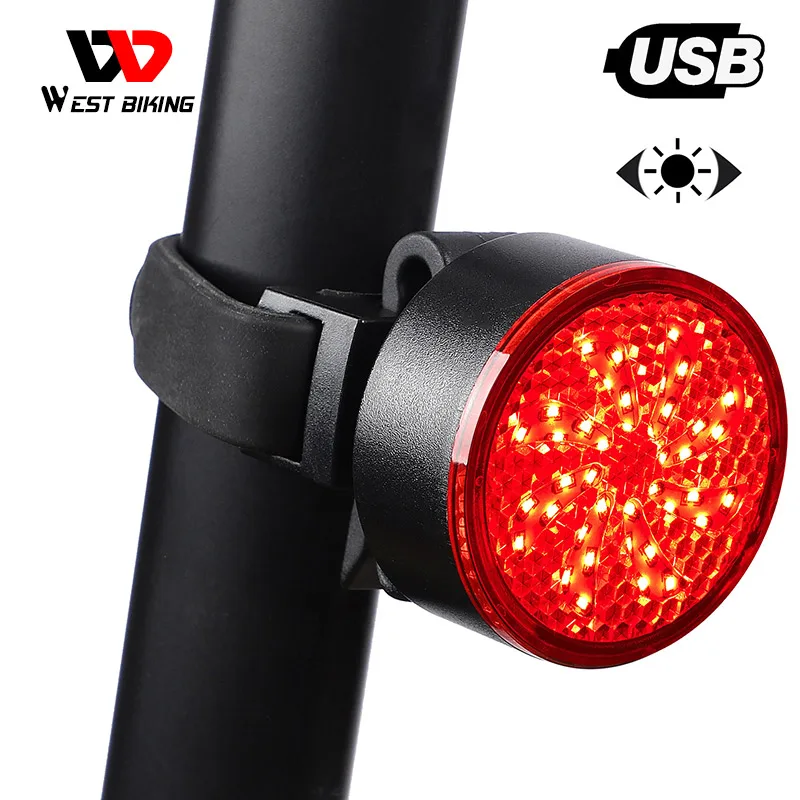 

WEST BIKING велосипед задний светильник светодиодный вращающиеся фоновые задний фонарь для велосипеда с возможностью светильник USB зарядки MTB дорожный Безопасность предупредить светильник Аксессуары для велосипеда