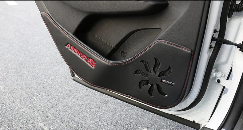Для Chery ARRIZO5 ARRIZO 5, автомобильный Стайлинг, автомобильная дверь, анти kick pad, модификация, кожа, автомобильная дверь, все включено, анти kick
