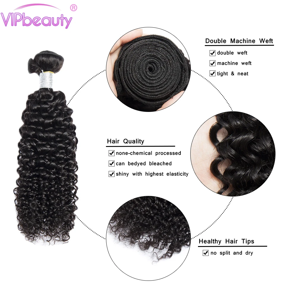 Афро кудрявые вьющиеся пряди с 4*4 5*5 6*6 закрытие шнурка и пряди индийские Remy натуральные кудрявые пучки волос для наращивания VIPbeauty