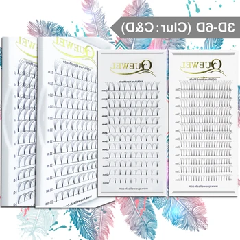 

Premade Volume Lash Extensions C/D Curl Individual Eye Lashes Mixed Tray False Eyelashes Clusters Professional Lashes Quewel