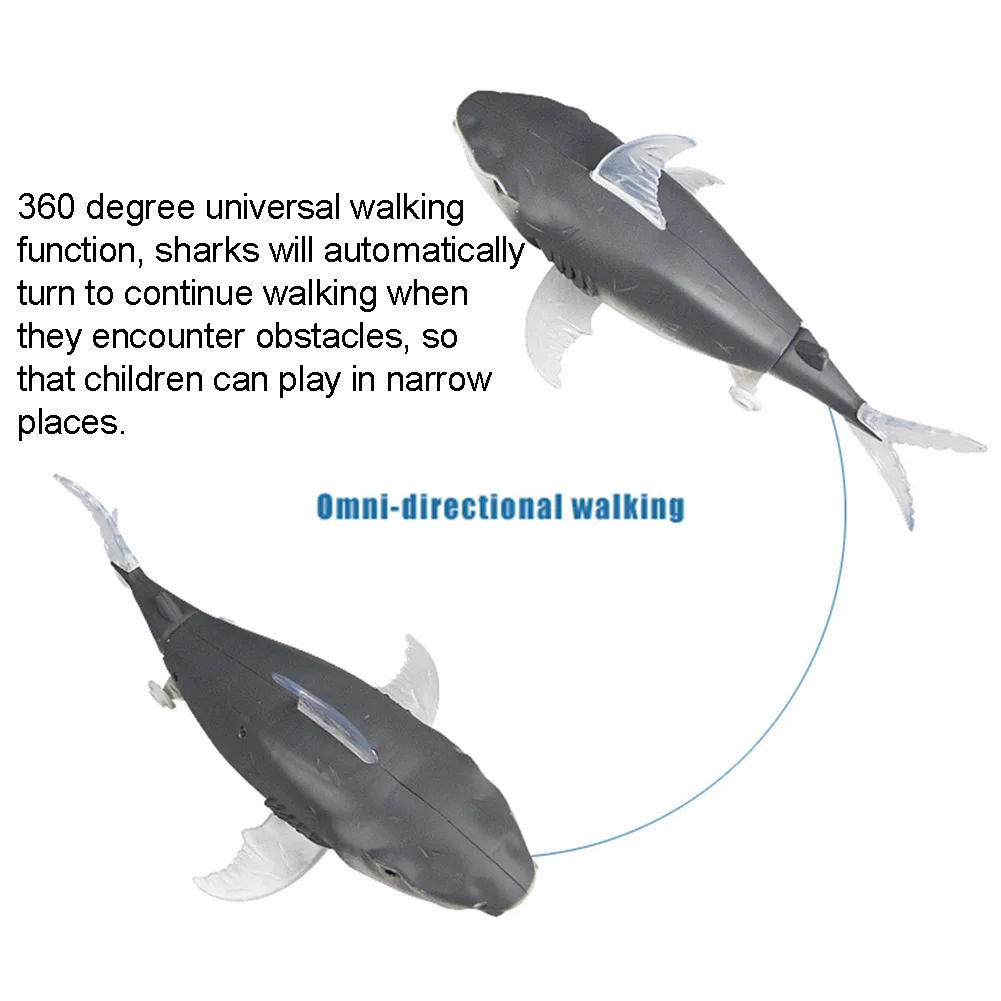 Электрический светодиодный светильник с поворотом на 360 градусов, модель музыкальной акулы, детские развивающие игрушки, подарок для детей