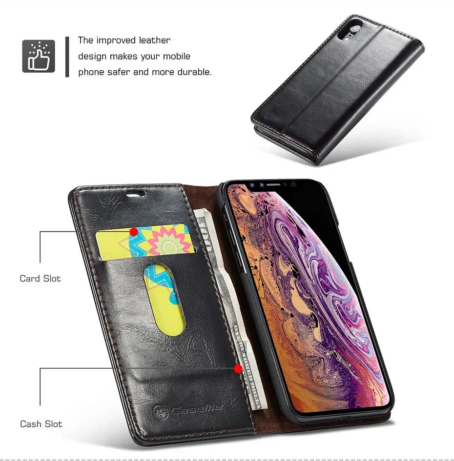 Многофункциональный кожаный чехол-бумажник для iPhone 7 plus X XS чехол Магнитный Флип-кронштейн чехол для iPhone 5 5S SE 6 6s 8 Plus чехол