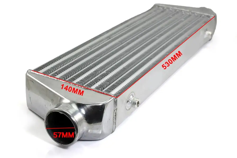 R-EP Aluminum Intercooler Universal 530X130X65mm Radiator Inlet 57mm 2.75inch Outlet Cold Air Intake for Turbo Radiador