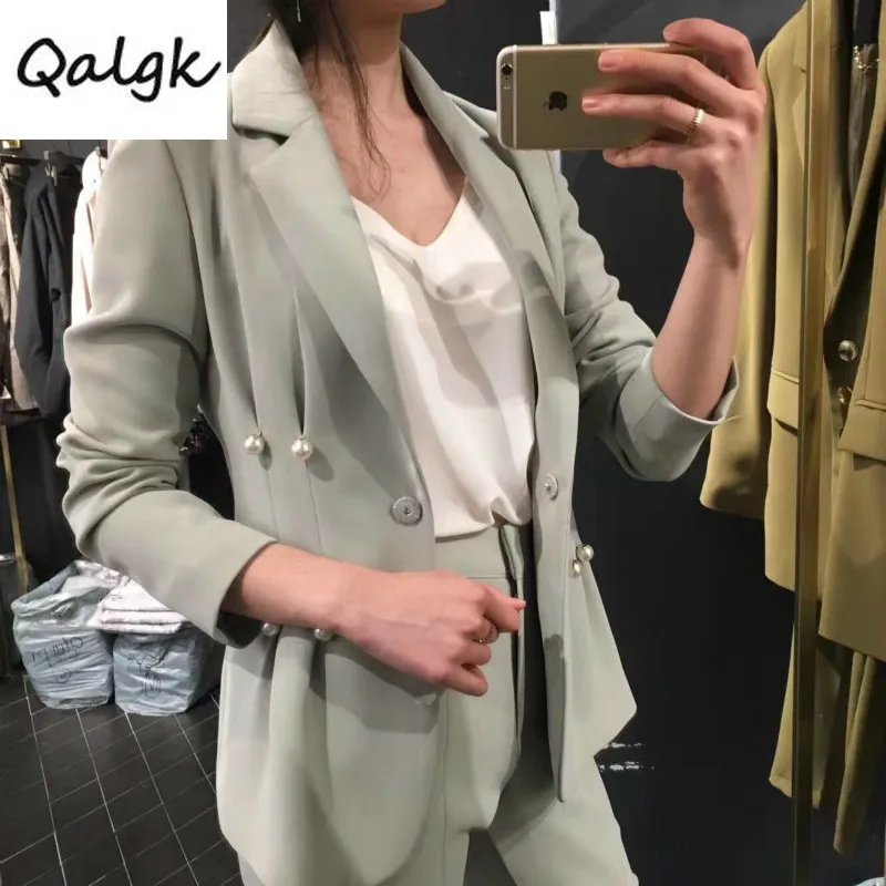 Женский костюм из двух частей женский OL Тонкий Повседневный маленький куртка