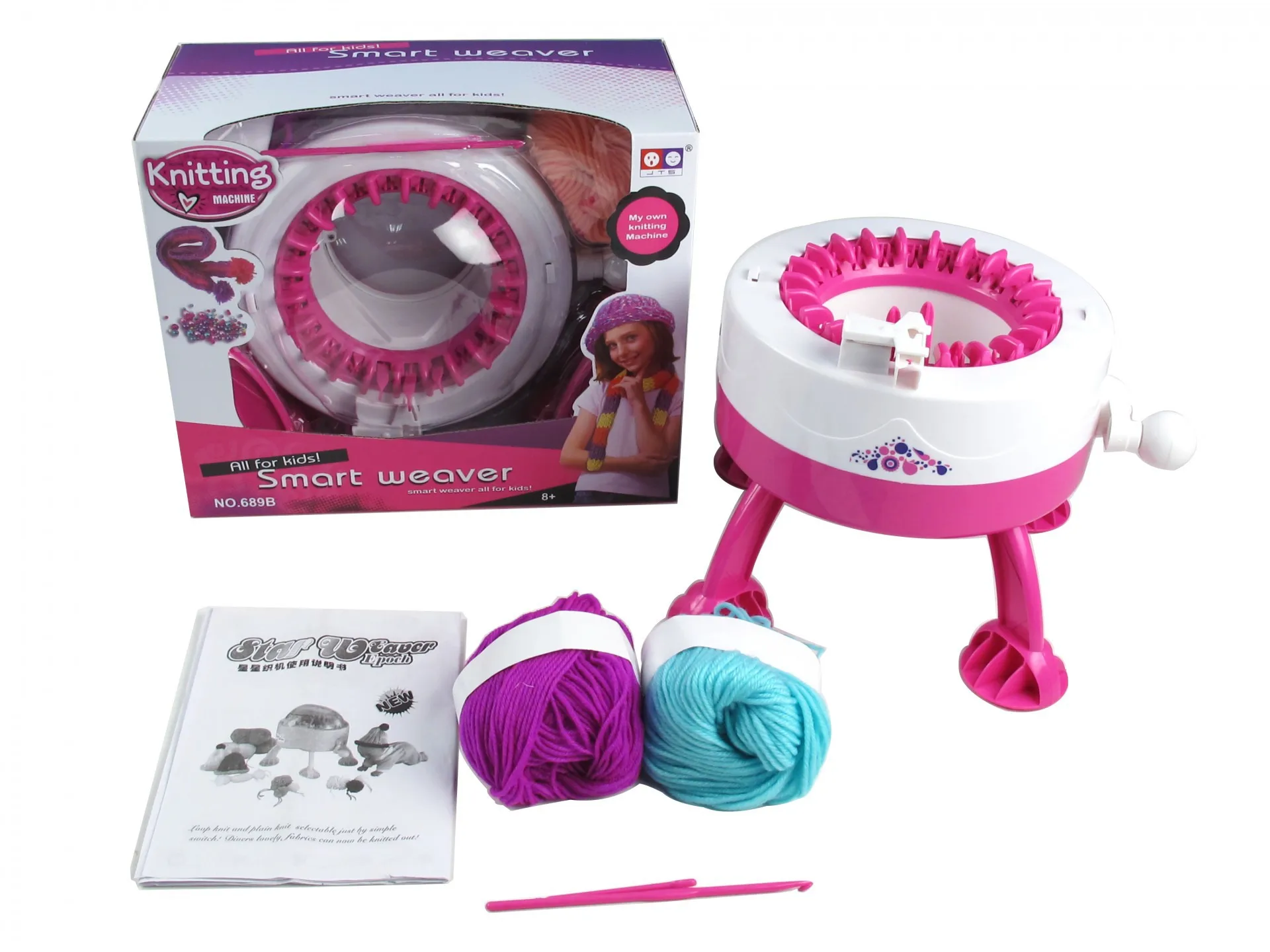 

Children Creative DIY Handmade for Making Hand-cranking round Wool Scarf Socks Hat Star Cylinder Weaving Wool Machine