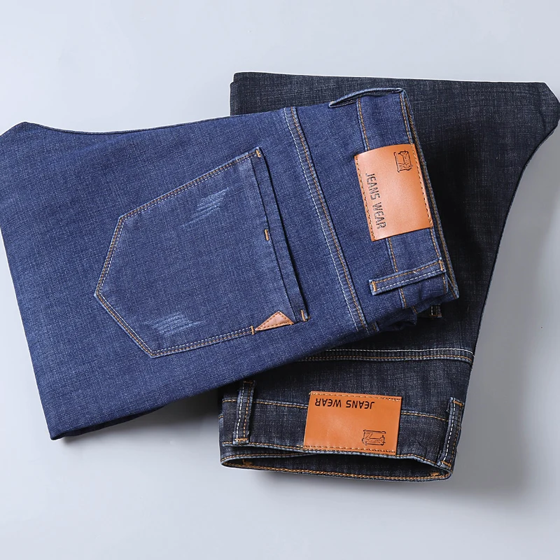 Winter Jeans For Men Skinny Jean Homme Blue Black Denim Spijkerbroeken Heren Pants Biker Stretch Slim Fit Trousers Casual