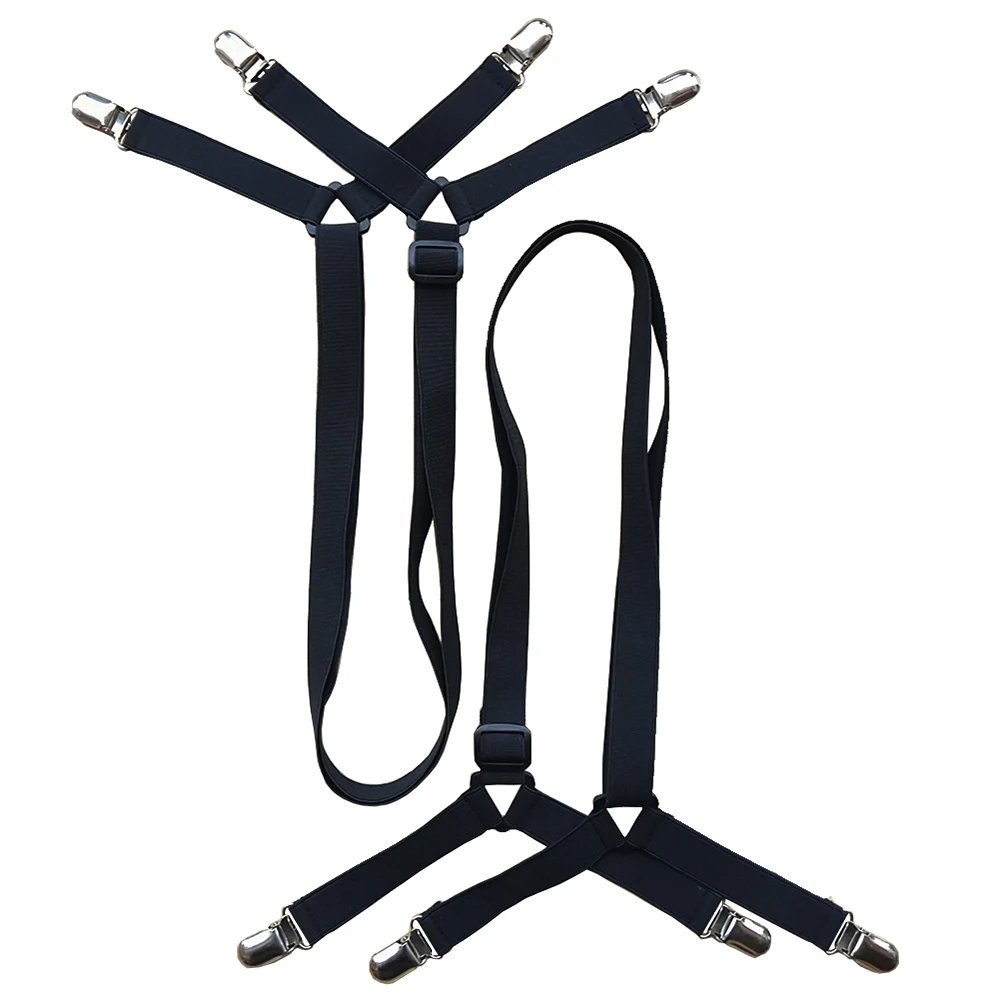 2pcs/Set Bed Sheet Clips Bed sheet Belt Fastener Mattress Elastic Non-slip Clip Blanket Gripper Whi