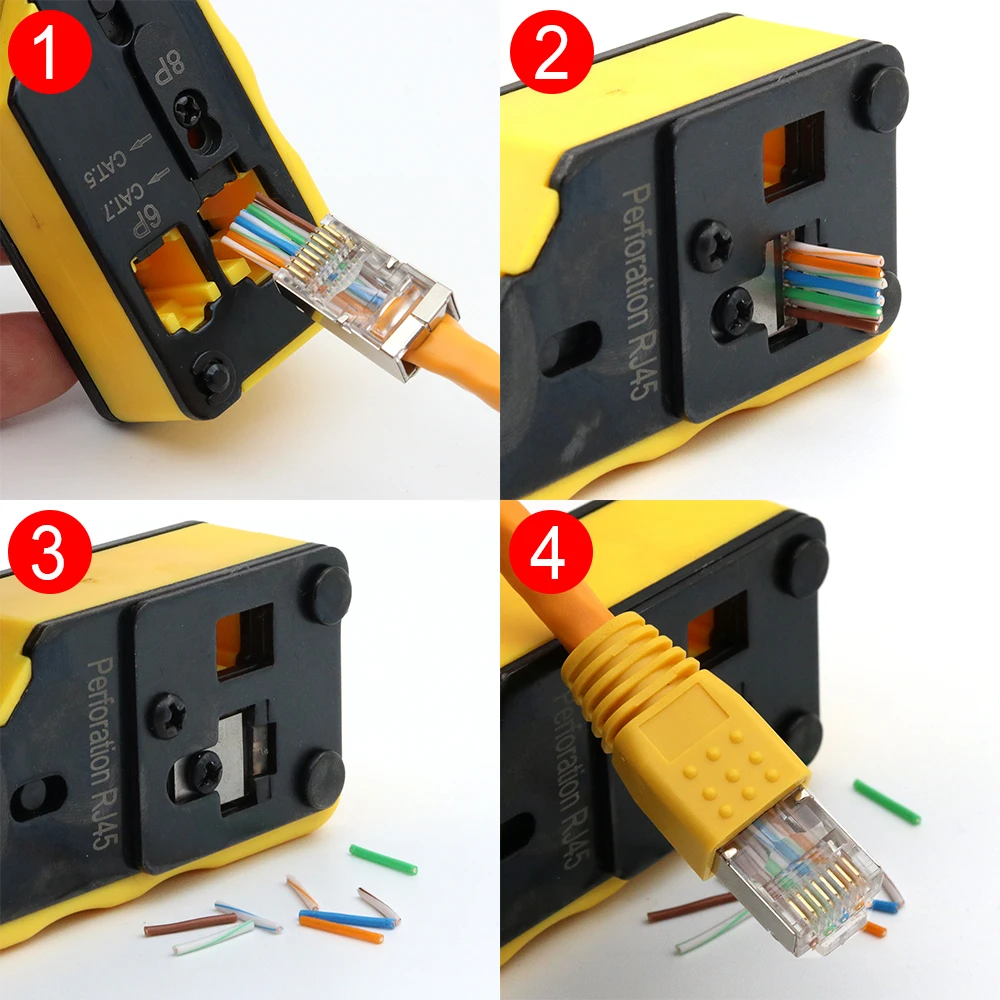 xintylink rj45 Toolless connector ethernet cable plug cat5 cat5e cat6  network 8P8C utp unshielded modular terminals reused