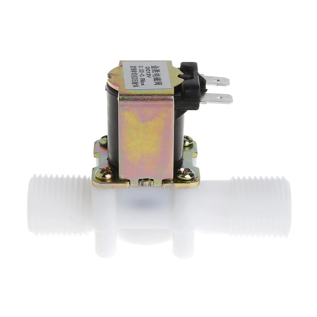 New 12V Electric Solenoid Valve Magnetic DC N/C Water Air Inlet Flow Switch 1/2"