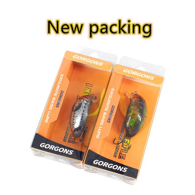 1pc Gorgons Exquisite Fishing Tackle 35mm 4g Cicada Bait Fishing Lure  Insect Bug Lure Sea Beetle Crank For Bass Carp Fishing