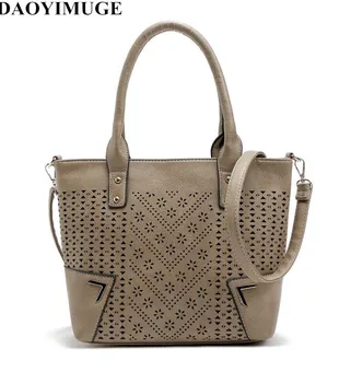 

Female bag handbag 2020 luxury brand fashion hollow out bag shoulder bags hand-held pu aslant package