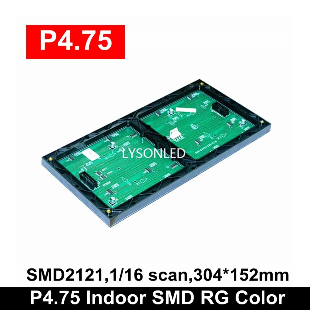 Оптовая цена Крытый P4.75 SMD RG двухцветный СВЕТОДИОДНЫЙ модуль панели 304x152 мм