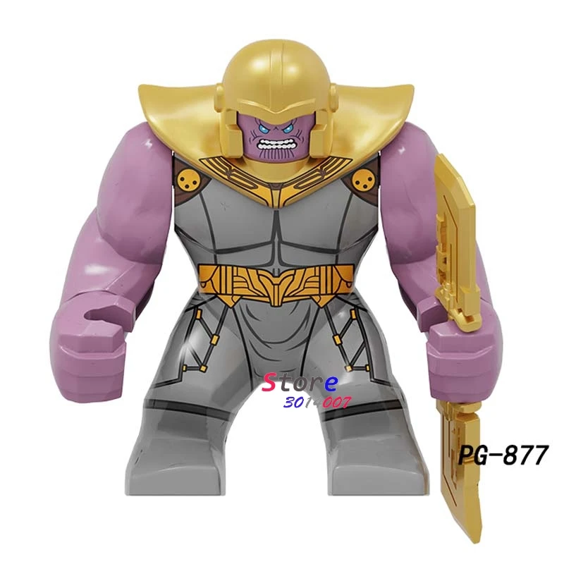 PG877 Один Мстители Marvel, большой танос, железный человек, Человек-паук, Тор Локи, человек-муравей, Черная пантера, Капитан Америка, строительные блоки, детские игрушки - Цвет: PG877